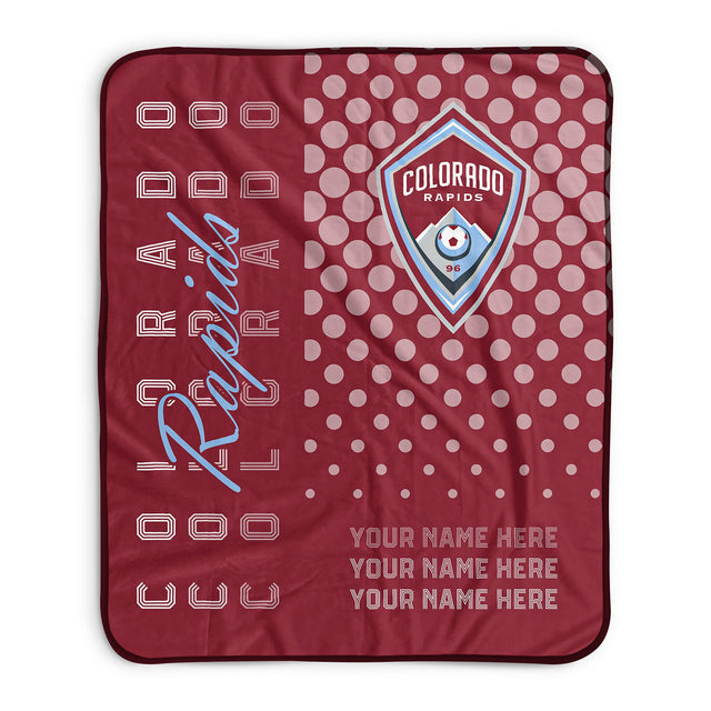 Pixsona Colorado Rapids Halftone Pixel Fleece Blanket | Personalized | Custom