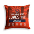 Pixsona Chicago Bears Skyline Throw Pillow | Personalized | Custom