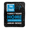 Pixsona Carolina Panthers Cheer Pixel Fleece Blanket | Personalized | Custom