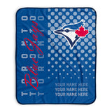 Pixsona Toronto Blue Jays Halftone Pixel Fleece Blanket | Personalized | Custom