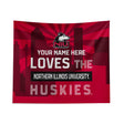 Pixsona Northern Illinois Huskies Skyline Tapestry | Personalized | Custom