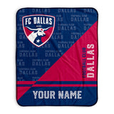 Pixsona FC Dallas Split Pixel Fleece Blanket | Personalized | Custom