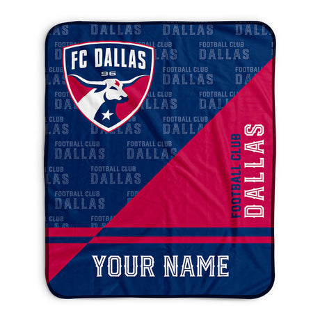 Pixsona FC Dallas Split Pixel Fleece Blanket | Personalized | Custom