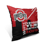 Pixsona The Ohio State Buckeyes Skyline Throw Pillow | Personalized | Custom