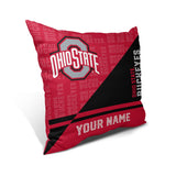 Pixsona Ohio State Buckeyes Split Throw Pillow | Personalized | Custom