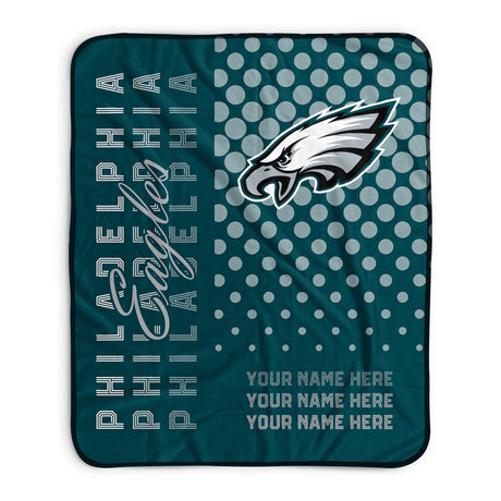 Pixsona Philadelphia Eagles Halftone Pixel Fleece Blanket | Personalized | Custom