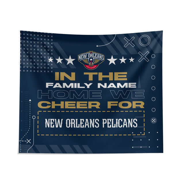 Pixsona New Orleans Pelicans Cheer Tapestry | Personalized | Custom