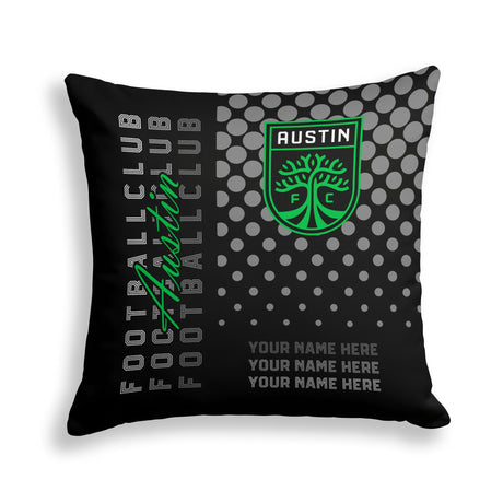 Pixsona Austin FC Halftone Throw Pillow | Personalized | Custom