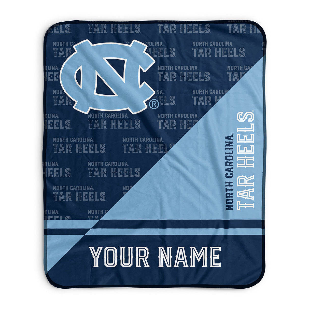 Pixsona North Carolina Tar Heels Split Pixel Fleece Blanket | Personalized | Custom