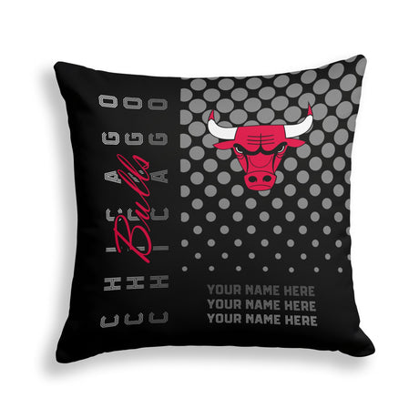 Pixsona Chicago Bulls Halftone Throw Pillow | Personalized | Custom