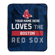 Pixsona Boston Red Sox Skyline Pixel Fleece Blanket | Personalized | Custom