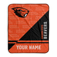 Pixsona Oregon State Beavers Split Pixel Fleece Blanket | Personalized | Custom