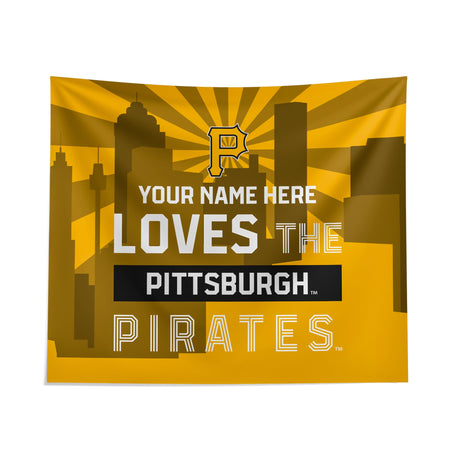 Pixsona Pittsburgh Pirates Skyline Tapestry | Personalized | Custom