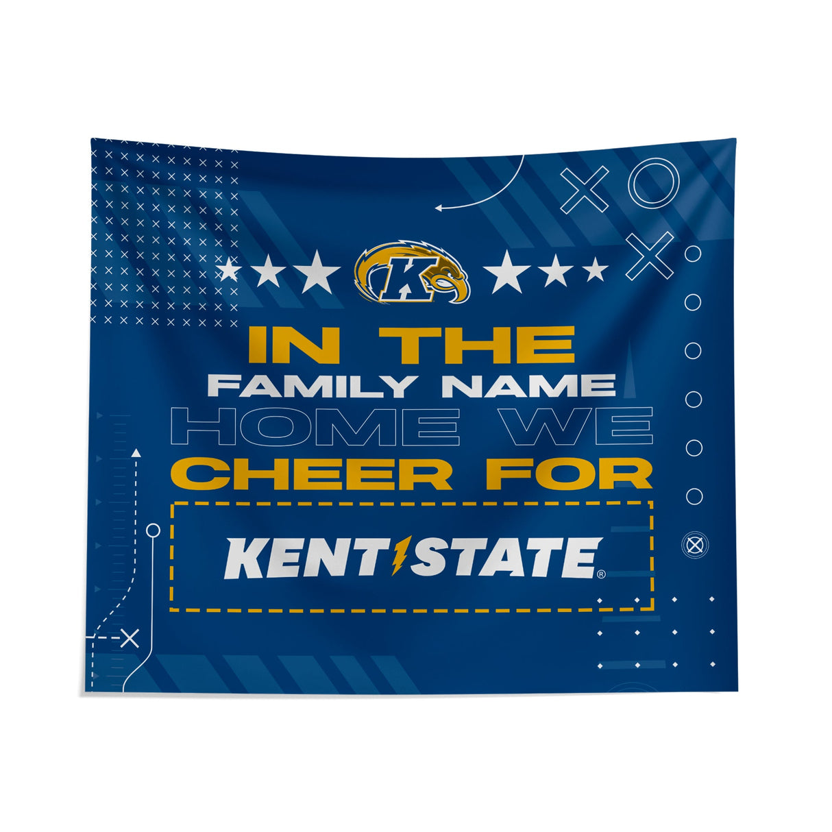 Pixsona Kent State Golden Flashes Cheer Tapestry | Personalized | Custom