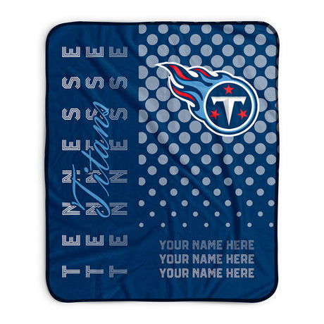 Pixsona Tennessee Titans Halftone Pixel Fleece Blanket | Personalized | Custom