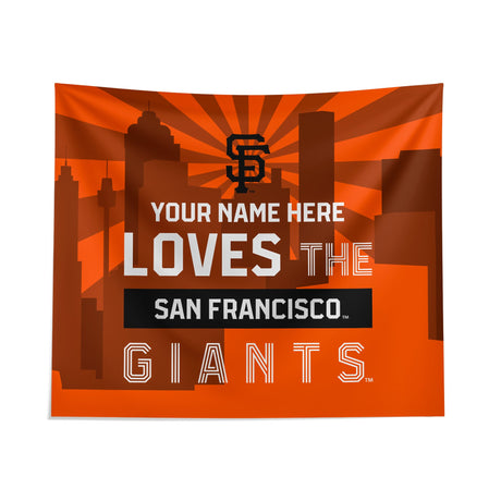 Pixsona San Francisco Giants Skyline Tapestry | Personalized | Custom