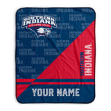 Pixsona Southern Indiana Screaming Eagles Split Pixel Fleece Blanket | Personalized | Custom
