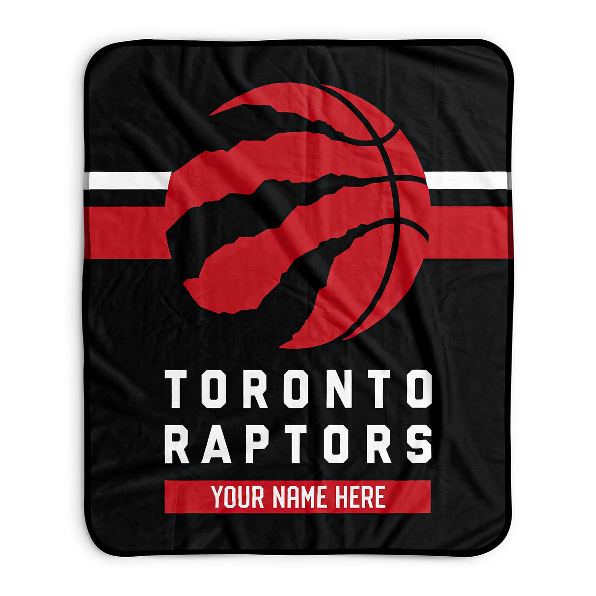 Pixsona Toronto Raptors Stripes Pixel Fleece Blanket | Personalized | Custom