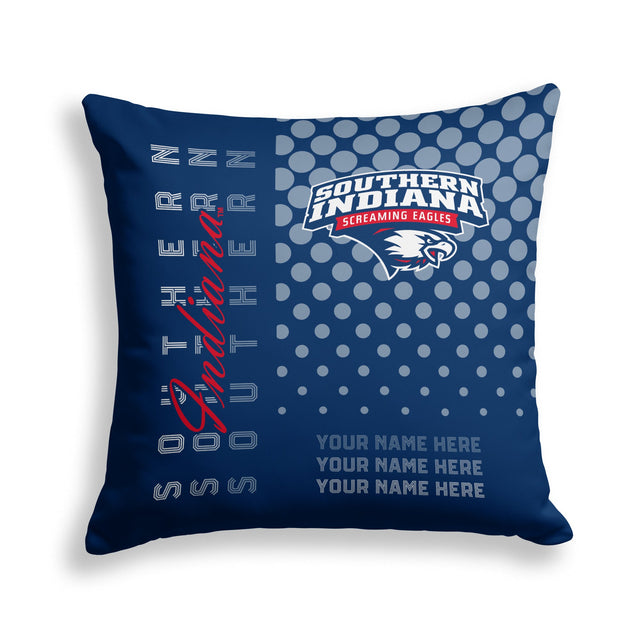 Pixsona Southern Indiana Screaming Eagles Halftone Throw Pillow | Personalized | Custom