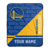 Pixsona Golden State Warriors Split Pixel Fleece Blanket | Personalized | Custom