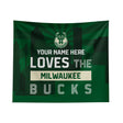 Pixsona Milwaukee Bucks Skyline Tapestry | Personalized | Custom