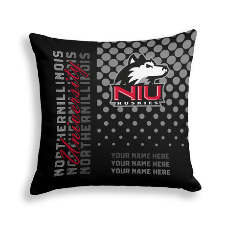 Pixsona Northern Illinois Huskies Halftone Throw Pillow | Personalized | Custom