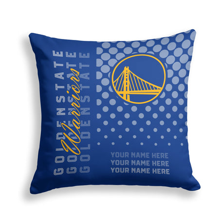 Pixsona Golden State Warriors Halftone Throw Pillow | Personalized | Custom
