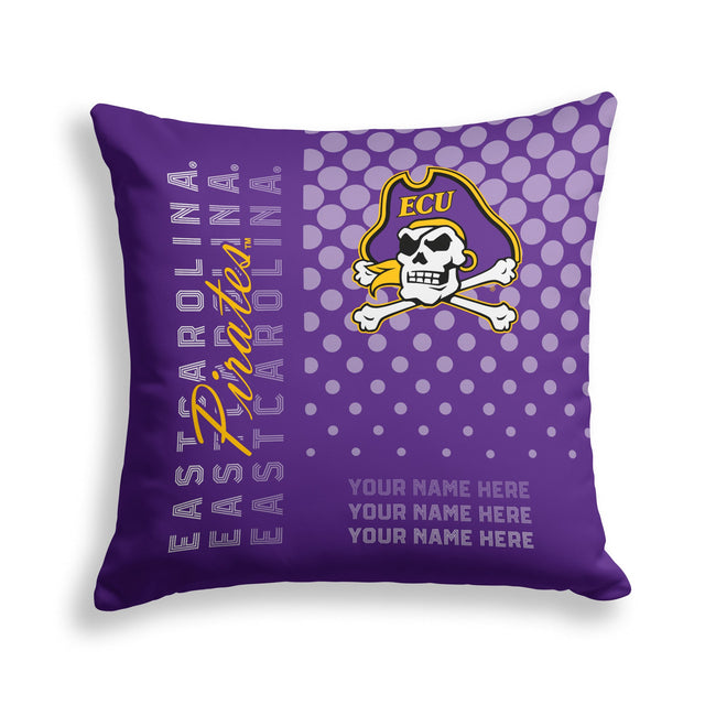 Pixsona East Carolina Pirates Halftone Throw Pillow | Personalized | Custom