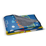 Pixsona Baby Shark Family Party Pixel Fleece Blanket | Personalized | Custom