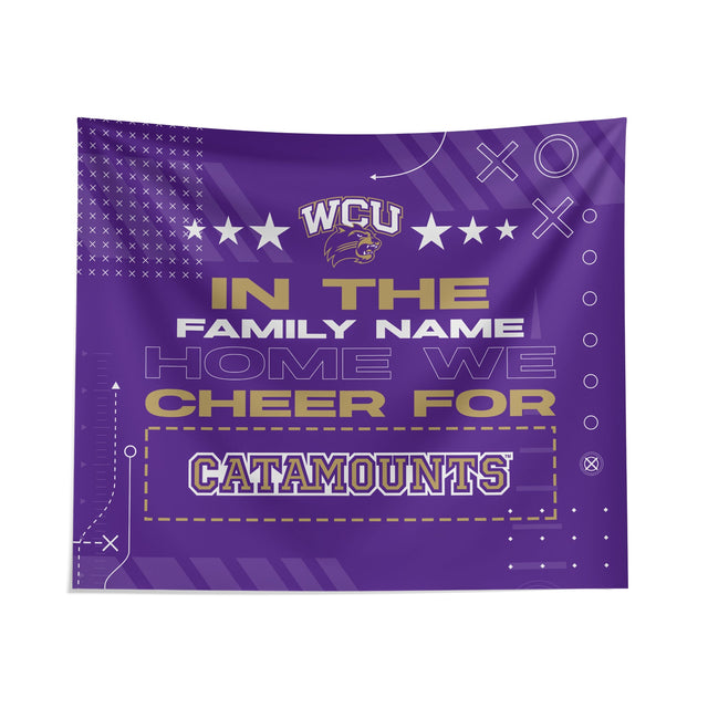 Pixsona Western Carolina Catamounts Cheer Tapestry | Personalized | Custom