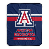 Pixsona Arizona Wildcats Stripes Pixel Fleece Blanket | Personalized | Custom