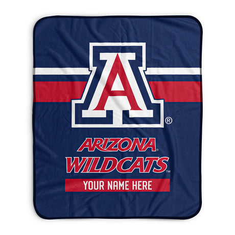 Pixsona Arizona Wildcats Stripes Pixel Fleece Blanket | Personalized | Custom