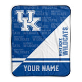 Pixsona Kentucky Wildcats Split Pixel Fleece Blanket | Personalized | Custom