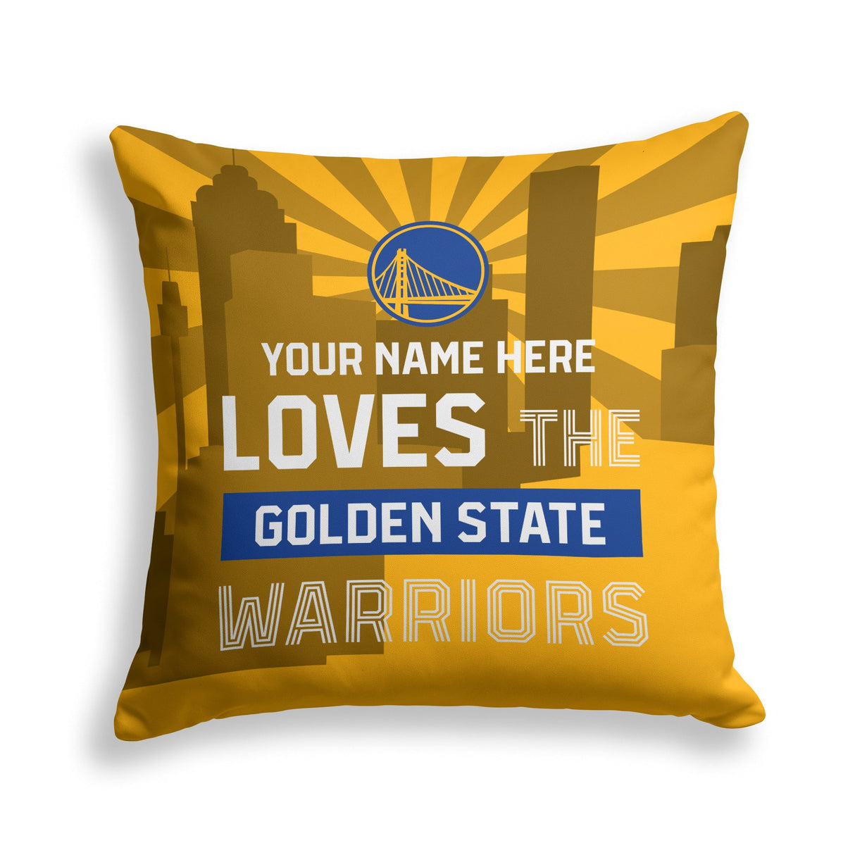 Pixsona Golden State Warriors Skyline Throw Pillow | Personalized | Custom