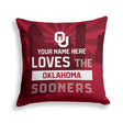 Pixsona Oklahoma Sooners Skyline Throw Pillow | Personalized | Custom