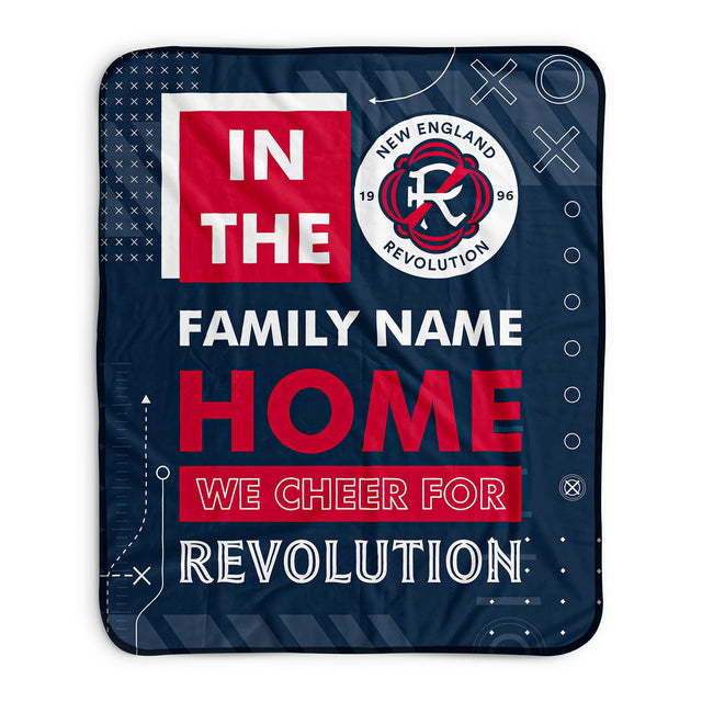 Pixsona New England Revolution Cheer Pixel Fleece Blanket | Personalized | Custom