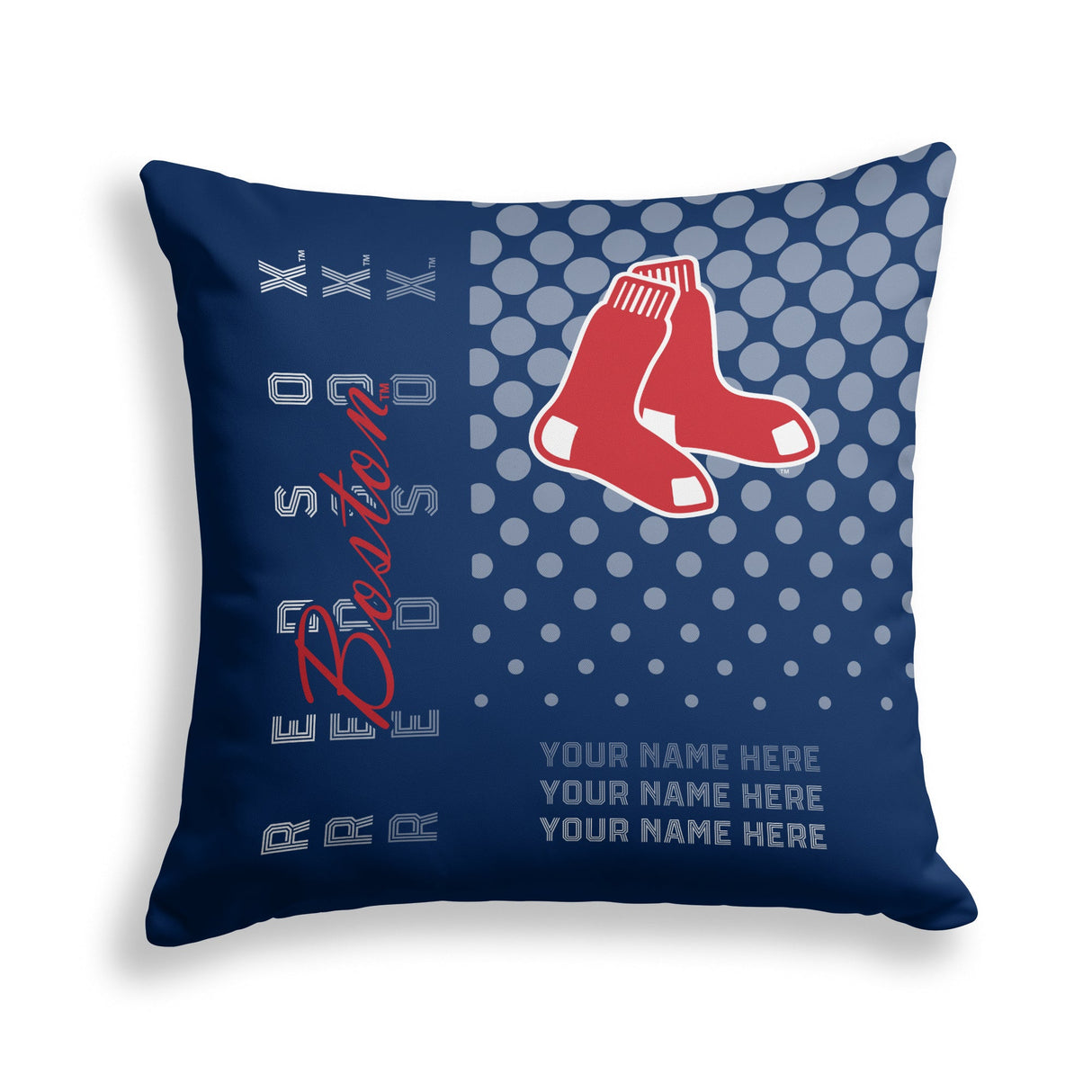 Pixsona Boston Red Sox Halftone Throw Pillow | Personalized | Custom