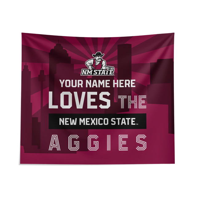 Pixsona New Mexico State Aggies Skyline Tapestry | Personalized | Custom