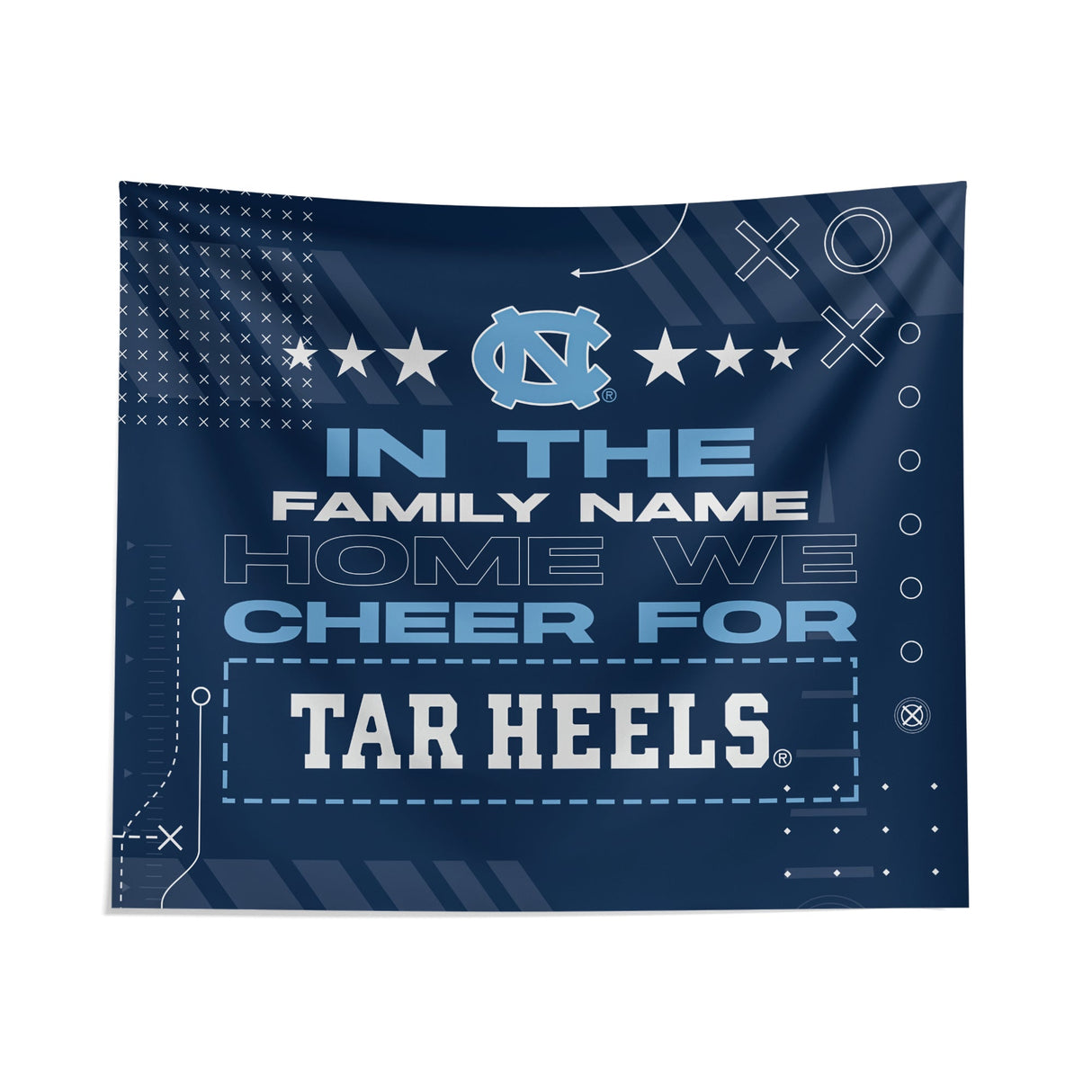 Pixsona North Carolina Tar Heels Cheer Tapestry | Personalized | Custom