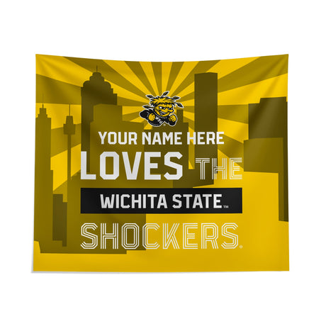 Pixsona Wichita State Shockers Skyline Tapestry | Personalized | Custom