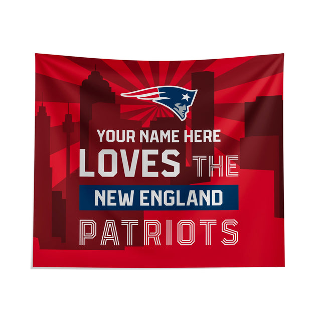 Pixsona New England Patriots Skyline Tapestry | Personalized | Custom