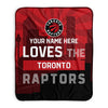 Pixsona Toronto Raptors Skyline Pixel Fleece Blanket | Personalized | Custom