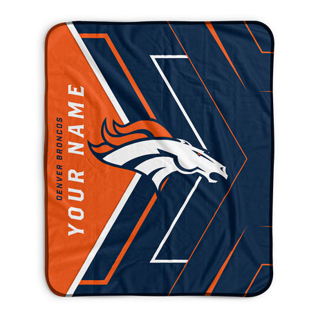 Pixsona Denver Broncos Glow Pixel Fleece Blanket | Personalized | Custom