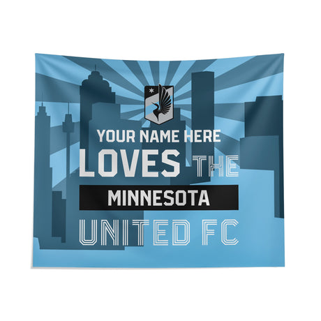 Pixsona Minnesota United FC Skyline Tapestry | Personalized | Custom