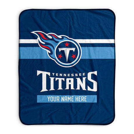 Pixsona Tennessee Titans Stripes Pixel Fleece Blanket | Personalized | Custom