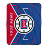Pixsona Los Angeles Clippers Glow Pixel Fleece Blanket | Personalized | Custom