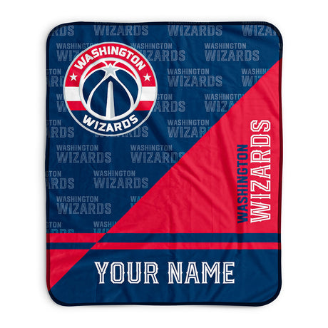 Pixsona Washington Wizards Split Pixel Fleece Blanket | Personalized | Custom