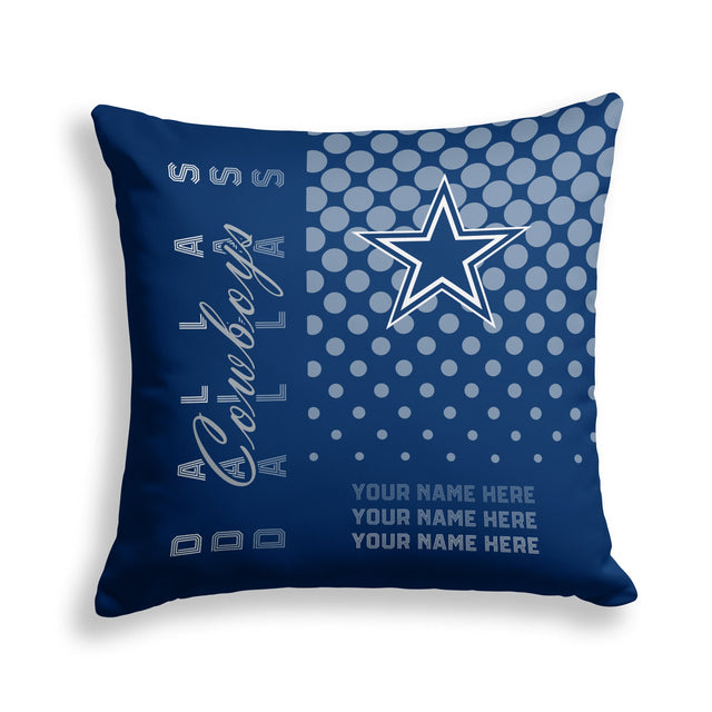 Pixsona Dallas Cowboys Halftone Throw Pillow | Personalized | Custom