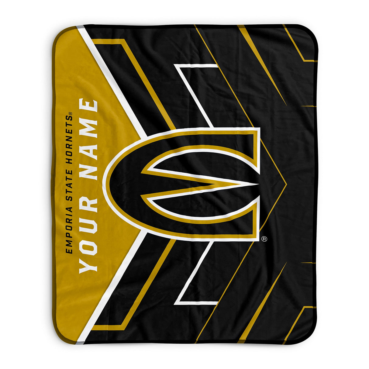 Pixsona Emporia State Hornets Glow Pixel Fleece Blanket | Personalized | Custom