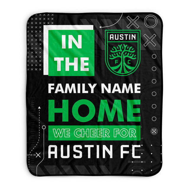 Pixsona Austin FC Cheer Pixel Fleece Blanket | Personalized | Custom